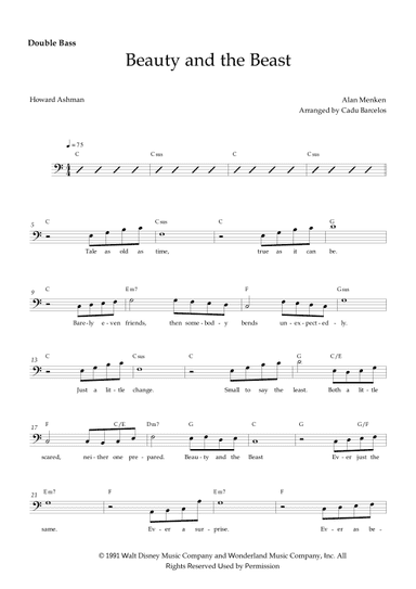 Beauty And The Beast (arr. Cadu Barcelos)
