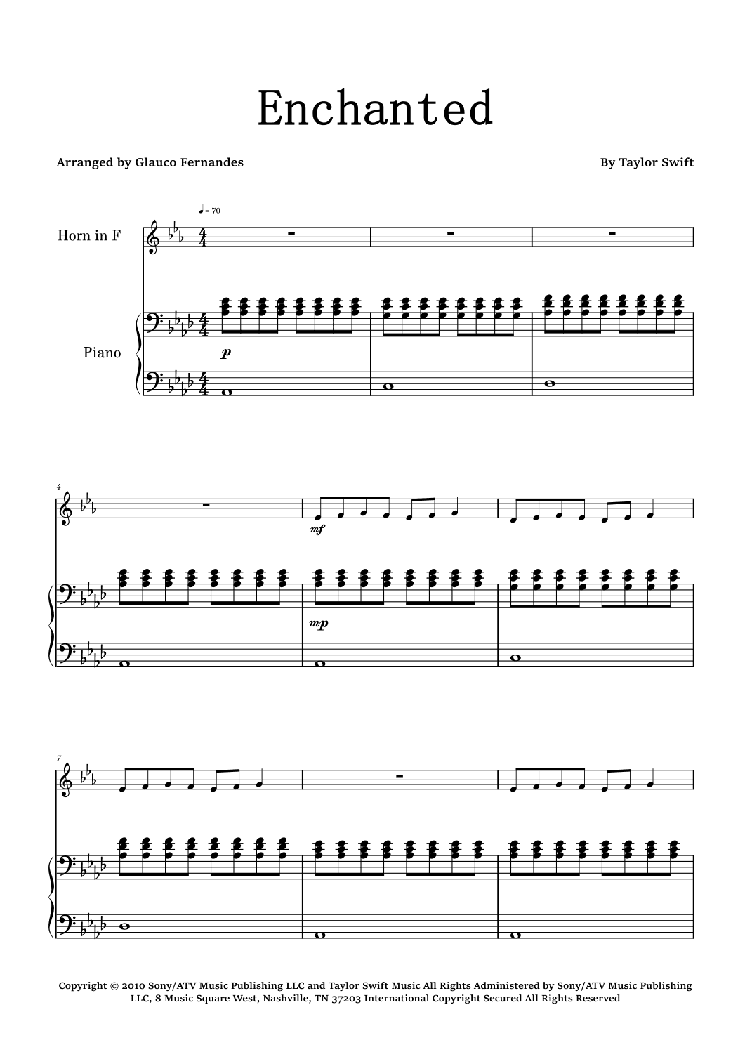 Enchanted (arr. Glauco Fernandes)