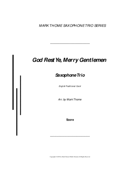 God Rest Ye, Merry Gentlemen (arr. Mark Thome)