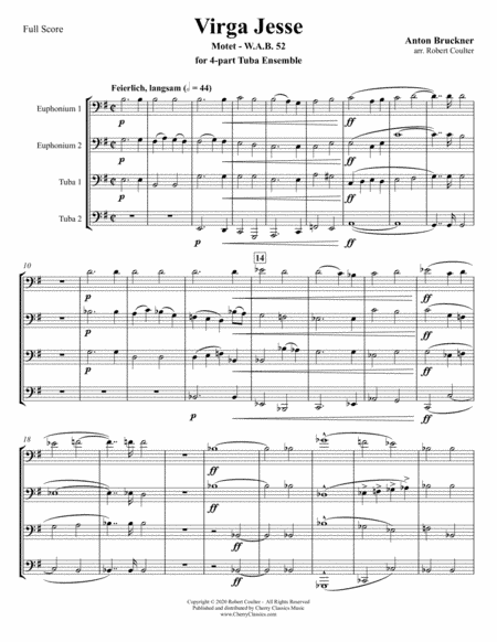 Virga Jesse, Motet for 4-part Tuba Ensemble (arr. Robert Coulter)