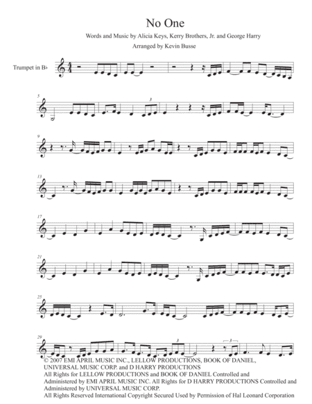 No One (arr. Kevin Busse)