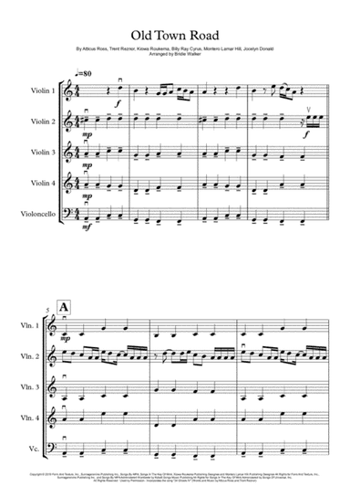 Old Town Road (remix) (arr. Bridie Walker)