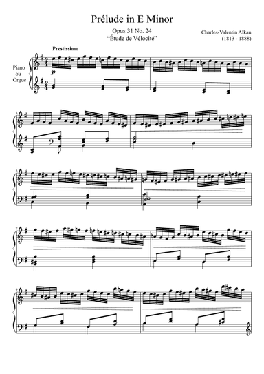 Prelude Opus 31 No. 24 in E Minor (arr. Zachary Corbett)