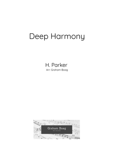 Deep Harmony for Clarinet Quartet (arr. Graham Boag)