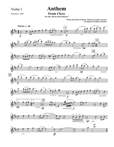 Anthem (from Chess) (arr. Kathleen McGuire)
