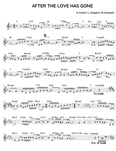 After The Love Has Gone (arr. Fake book Guy)