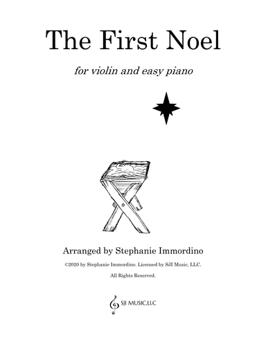 The First Noel, for Violin and Easy Piano (arr. Stephanie Immordino)