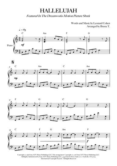 Hallelujah (arr. Bruna T.)