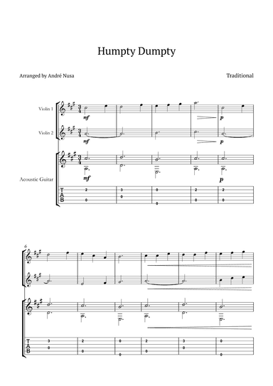 Humpty Dumpty (arr. André Nusa)