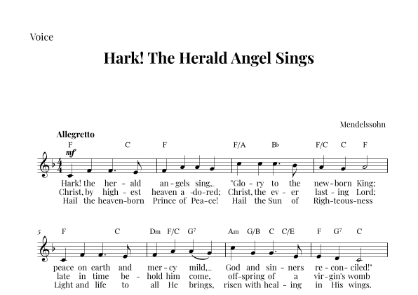 Hark! The Herald Angel Sings (arr. G.D.V.S.L.J)