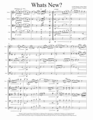 What's New? (arr. Matthew Naughtin)
