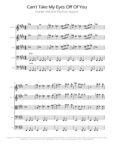 Can't Take My Eyes Off Of You (arr. Ygor Nunes)