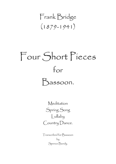 Four Short Pieces (arr. Spence Bundy)