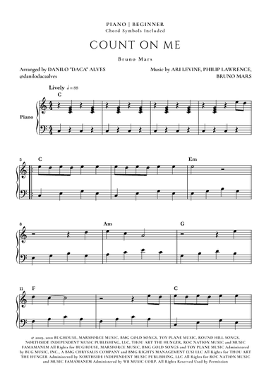 Count On Me (arr. Danilo "Daca" Alves)