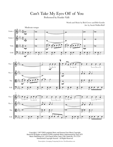 Can't Take My Eyes Off Of You (arr. Sarah Wallin Huff)