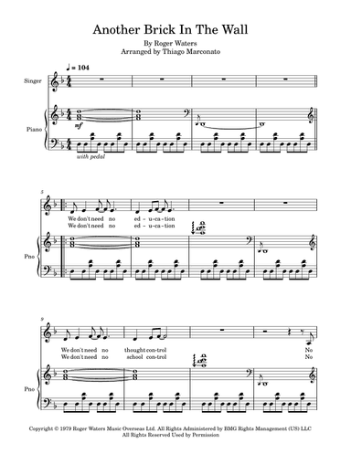 Another Brick In The Wall (arr. Thiago Marconato)