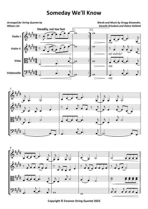Someday We'll Know (arr. Mhaze Lim)