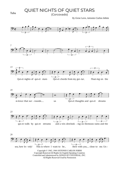 Quiet Nights Of Quiet Stars (corcovado) (arr. Alex Nunes Rodrigues)