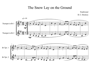 The Snow Lay on the Ground (Trumpet Duet) (arr. B. C. Dockery)