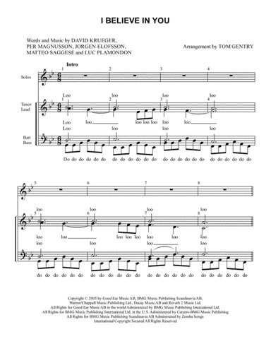 I Believe In You (arr. Tom Gentry)