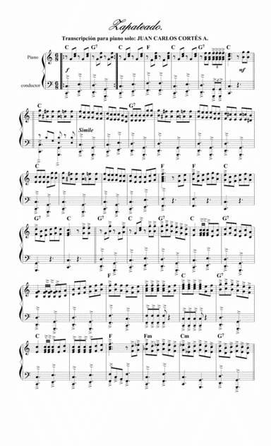 Zapateado. Folklor Español. (arr. Juan Carlos Cortés A.)