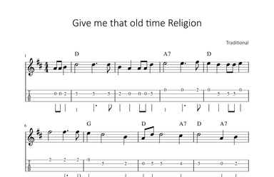 Give me that old time religion (arr. songbooks.info)