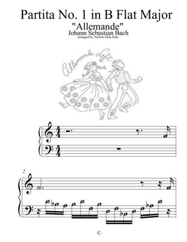 Partita no. 1 in B flat major Allemande (arr. Nicholo Dela Pena)