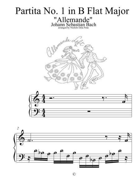 Partita no. 1 in B flat major Allemande (arr. Nicholo Dela Pena)