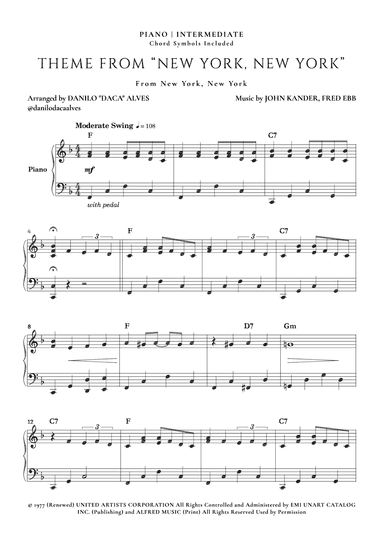 Theme From "new York, New York" (arr. Danilo "Daca" Alves)