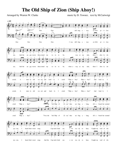 The Old Ship of Zion (Ship Ahoy!) (arr. Warren W. Clarke)