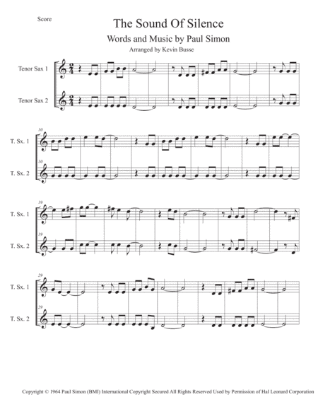 The Sound Of Silence (arr. Kevin Busse)