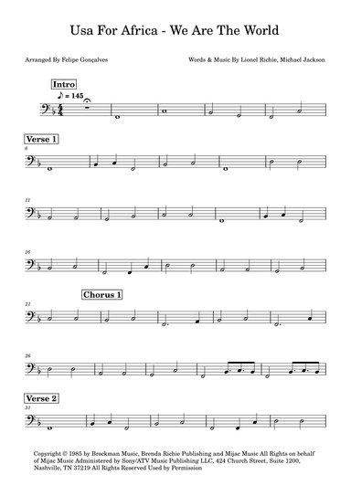 We Are The World (arr. Felipe Gonçalves)