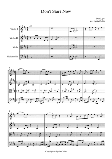 Don't Start Now (arr. Lydia Alonso)