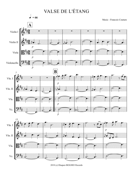 VALSE DE L'ÉTANG - La Suite Fléchée
