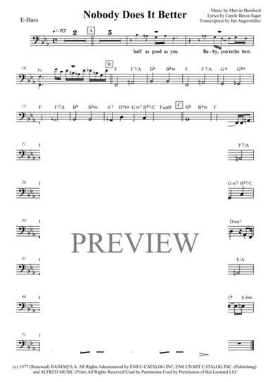 Nobody Does It Better from THE SPY WHO LOVED ME (arr. Jan Angermüller)