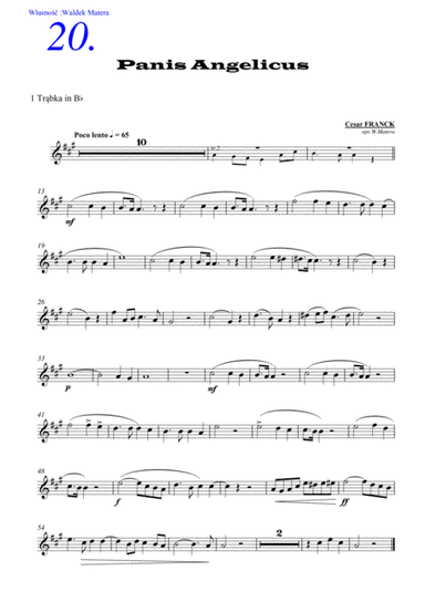 Cesar Franck - Panis Angelicus for Brass Quintet (arr. Waldemar Matera)
