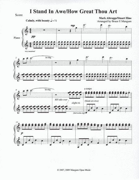 I Stand In Awe (arr. Arranged by Bruce E Mangum)