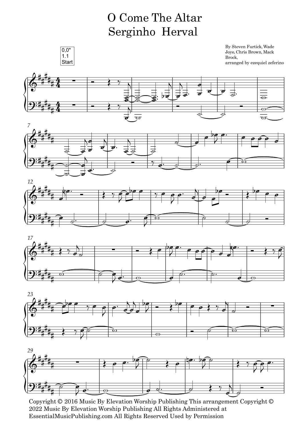 O Come To The Altar (arr. ezequiel zeferino edição)
