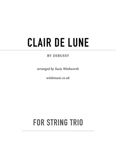 Clair de lune (arr. Susie Winkworth winkmusic.co.uk)