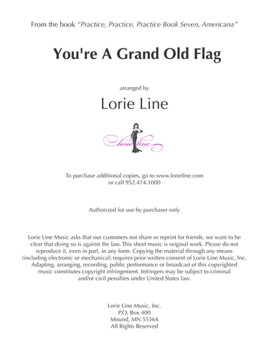 You're A Grand Old Flag (arr. Lorie Line)