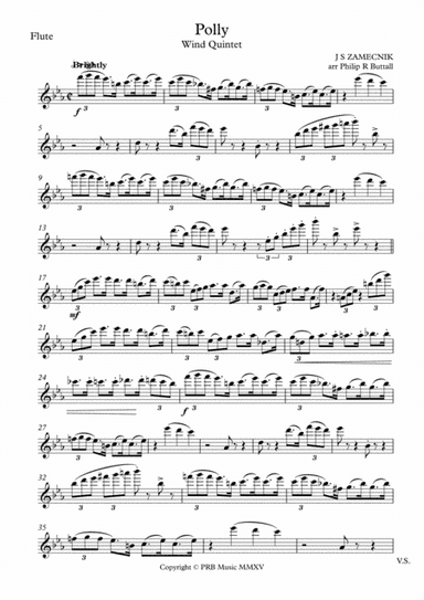 Polly (Wind Quintet) - Set of Parts [x5] (arr. Philip R Buttall)