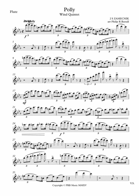 Polly (Wind Quintet) - Set of Parts [x5] (arr. Philip R Buttall)
