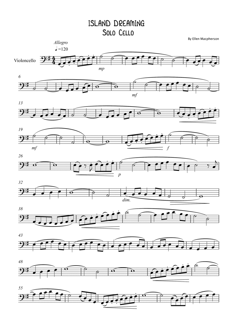 Solo Cello - Island Dreaming