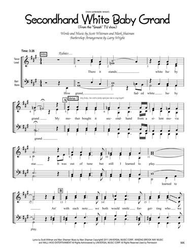 Secondhand White Baby Grand (arr. Larry Wright)