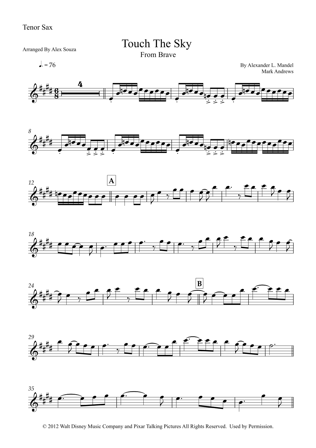 Touch The Sky (arr. Alex Souza)