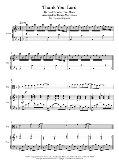 Thank You, Lord (arr. Thiago Marconato)