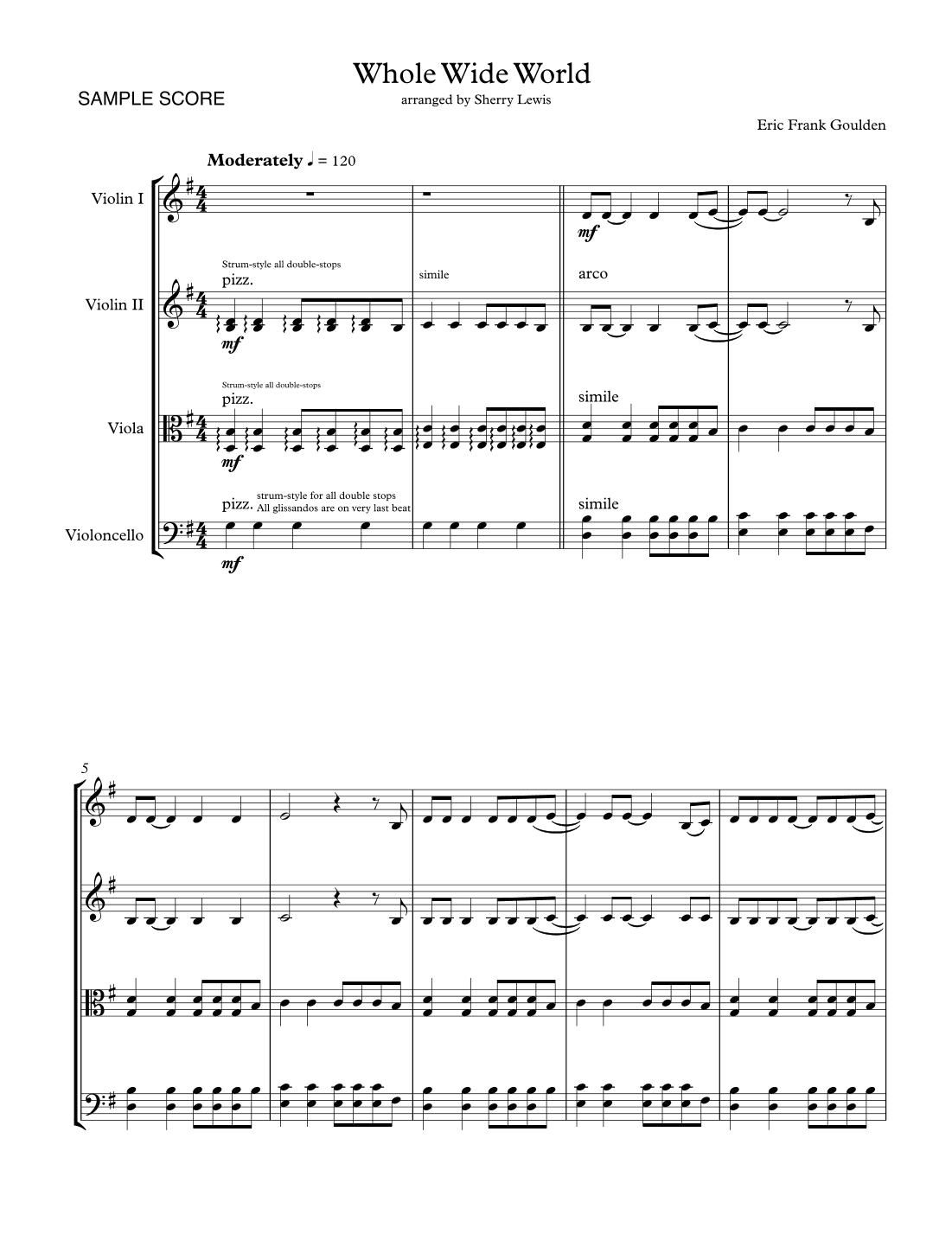 Whole Wide World (arr. Sherry Lewis)