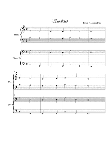 Studietto. Piano 4 hands (arr. Ester Alessandrini)