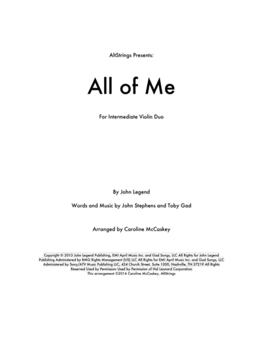All Of Me (arr. Caroline McCaskey)