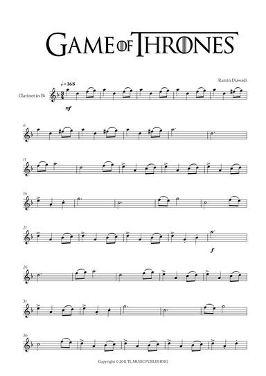 Game Of Thrones (arr. Cadenza Editions)